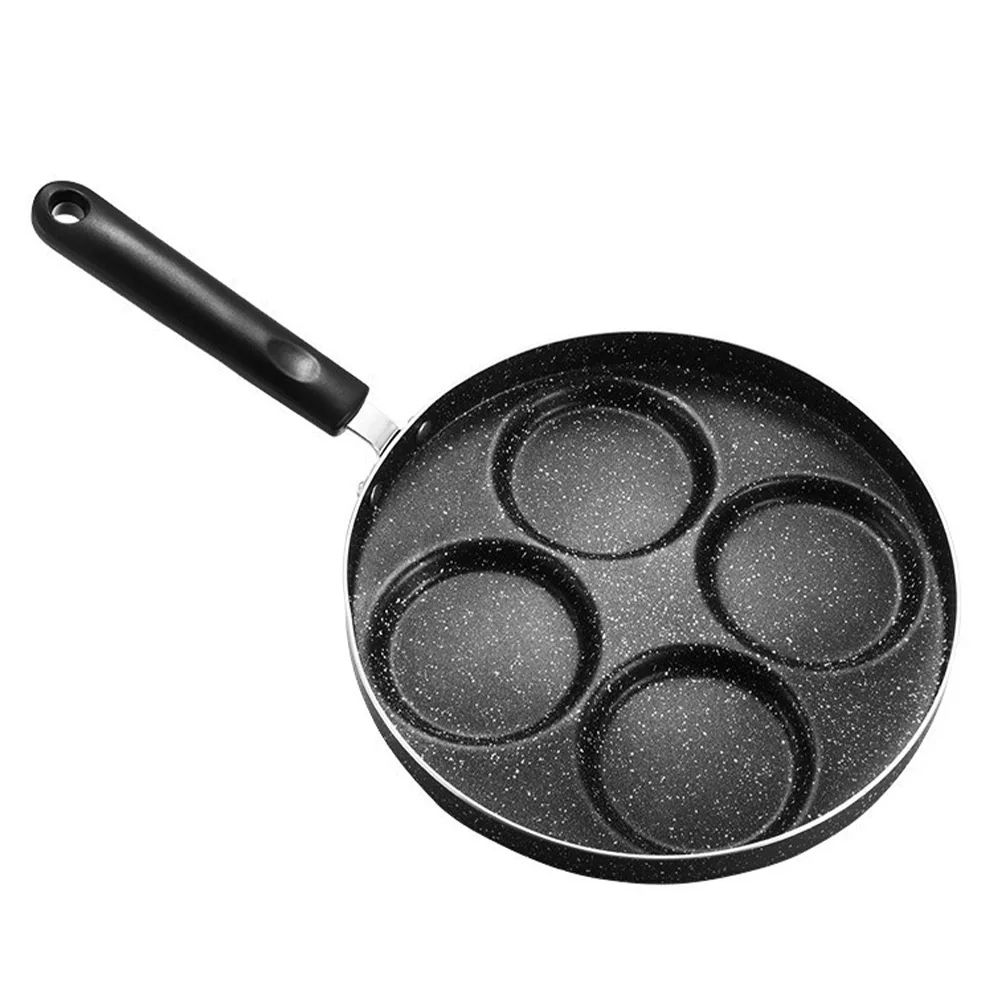 

Four Hole Egg Pan Non stick Frying Pan Even Heating Wear resistant Bottom Smooth Edges Pancakes Steaks Burgers Kitchen Omelette