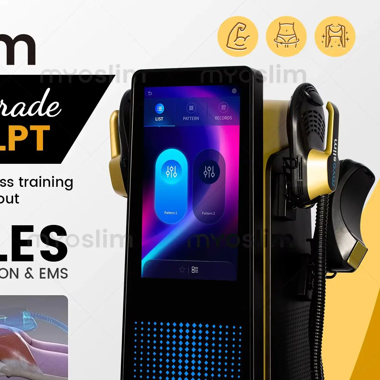 6800W MYO slim EMS Body Sculpt Machine Facial Burns Fat To Increase Muscle Firming Skin Face lifting Shaping Slimming WeightLoss