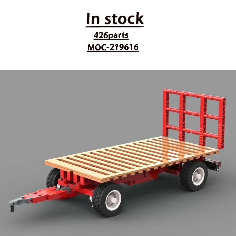 

MOC-219616 Новая городская модель малогабаритного трехосного прицепа из строительных блоков, 426 деталей, игрушка для мальчиков, подарок на день рождения или Рождество