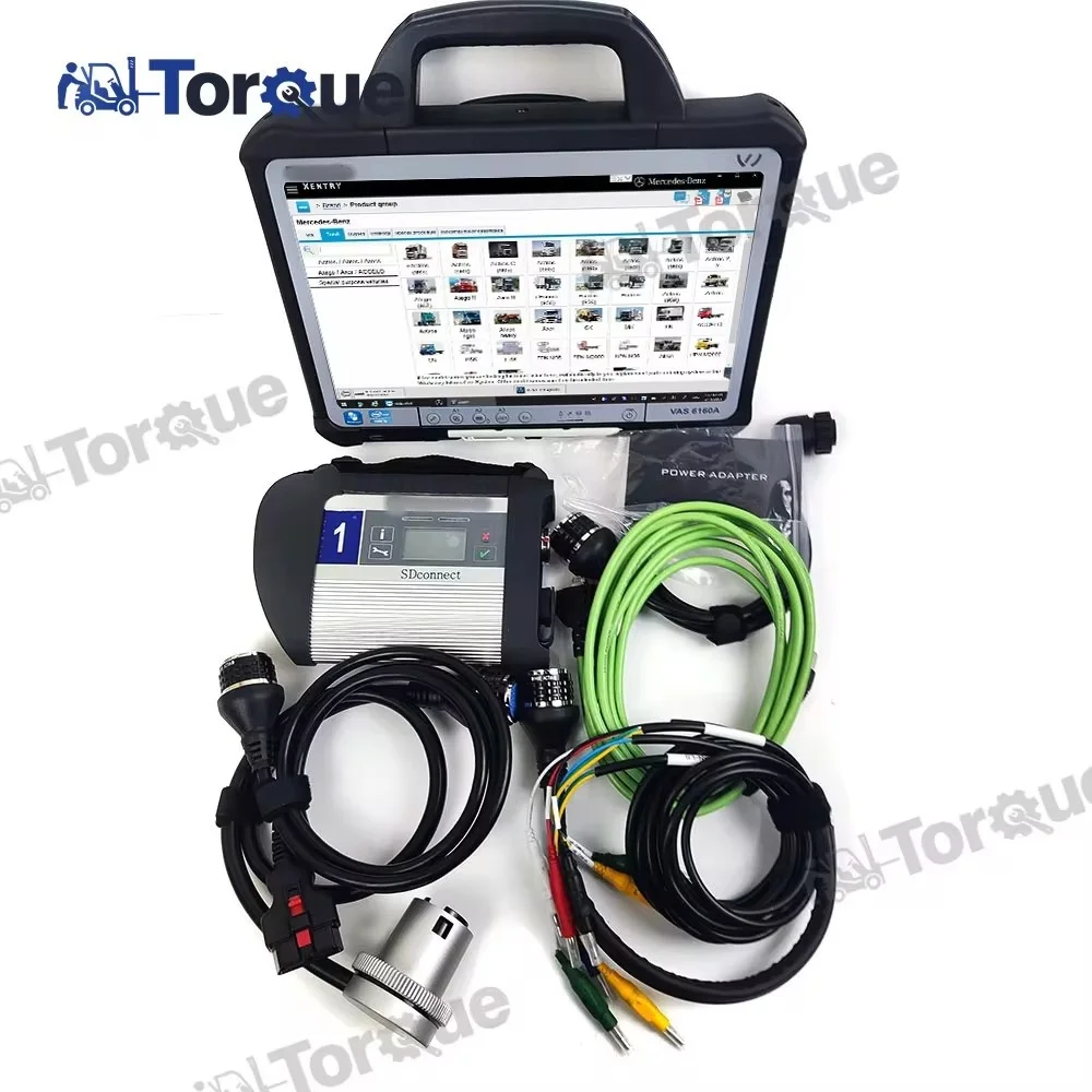 for MB Star C4 Multiplexer Xentry PK C5 C6 SD Connect C4 for Benz Car Truck Bus Diagnostic Tool+CF D1 Portable Tablet