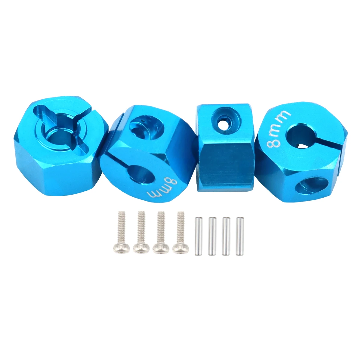 Aluminium 5/6/7/8/9/10/11/12 mm Adapter Sechskant 12 mm Antriebsnabe mit Stiftschrauben für RC Auto Track Truck HSP HPI Tamiya Traxxas Slash