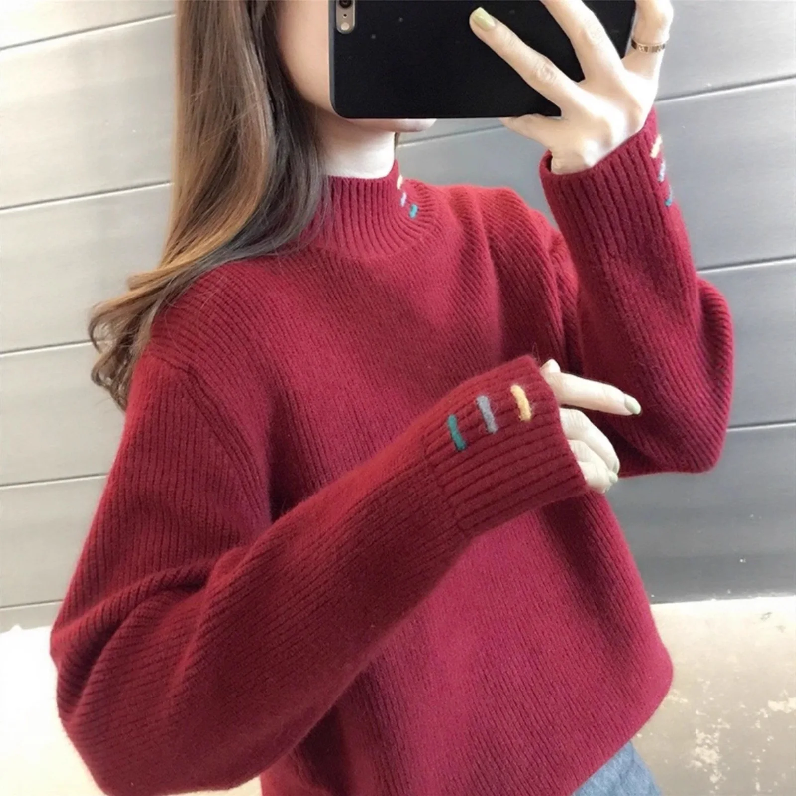 Tricô roupas femininas novo outono inverno malhas topos primavera feminino jumper básico wear pulôver camisola quente puxar camisa