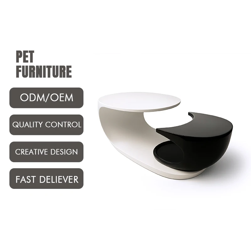 Custom Modern Luxury Coffee Table Cat Cage Luxury Custom Cat and Dog Nest  Printing Side Table Cat Beds Designer Style