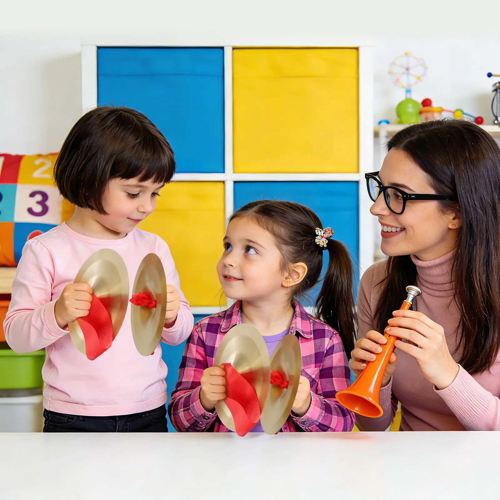 

1Pair Alloy Cymbals Small Hand Gong Resonant Clapper Bell for Meditation Sessions Tibetan Chimes Spirituality Practices
