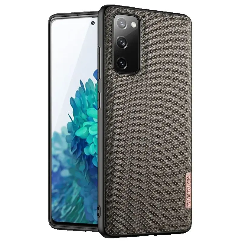 Dux Ducis Fino Series Woven Nylon Texture Silicone Back Case For Samsung Galaxy S21 S20 Fe Plus  A22 4G Cover