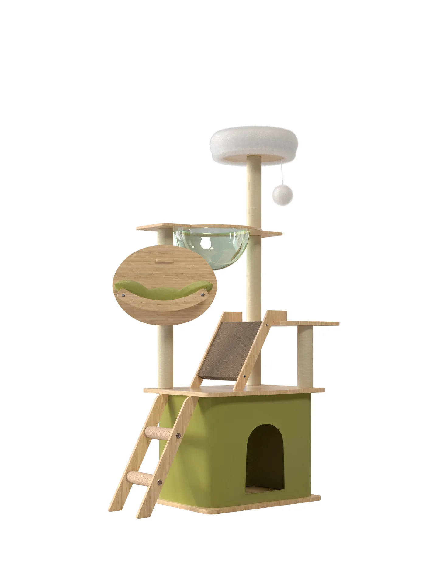 climbing frame, nest, tree integrated large wooden frame, house grabbing column, not occupying real estate