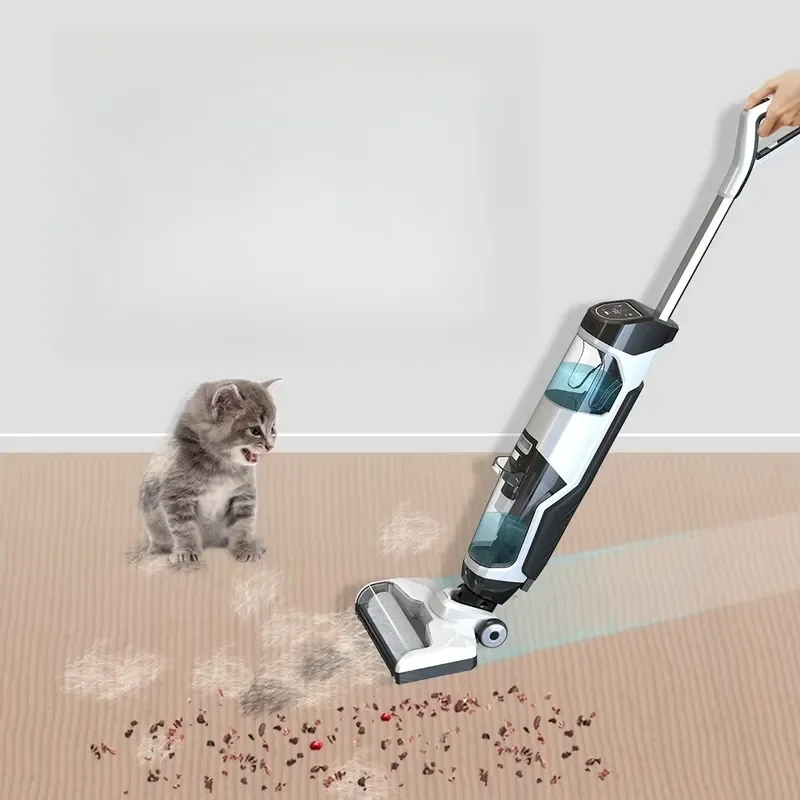 Intelligent Battery Powered Cordless Vacuum Cleaner Self-Cleaning Upright Floor for Hotel Use Wet Dry Function