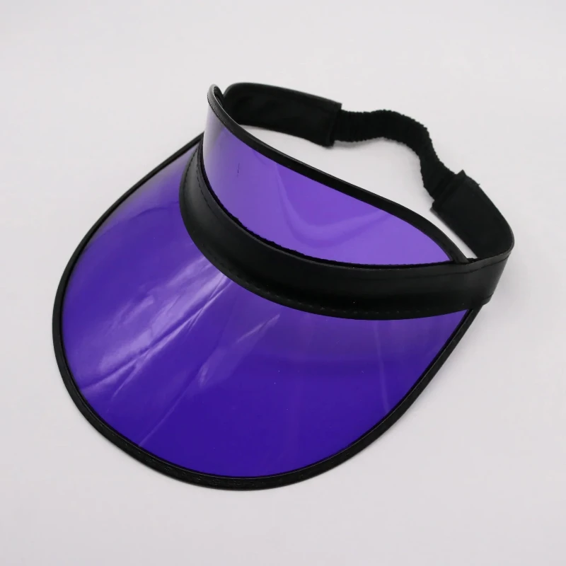 Chapeau pare-soleil en plastique violet pour femmes, casquettes de golf, pare-soleil en PVC, dessus africain, extérieur, adulte, unisexe, offres spéciales