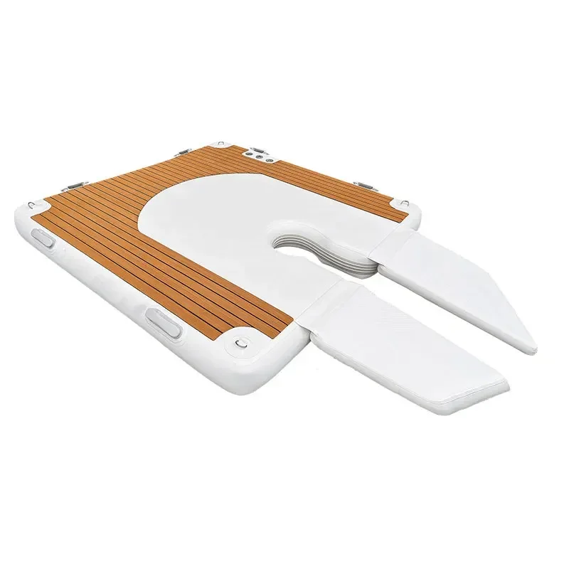 Factory Drop Stitch Inflatable Floating C Dock 2M Water Jet Ski Foil Dock With Eva Mat