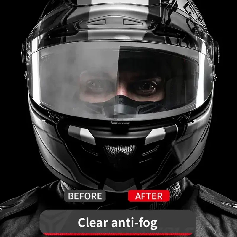 

Universal Motorcycle Full Face Helmet Shield Anti Fog Film HD Grey Visor Lens Insert Fog Resistant Waterproof Sticker