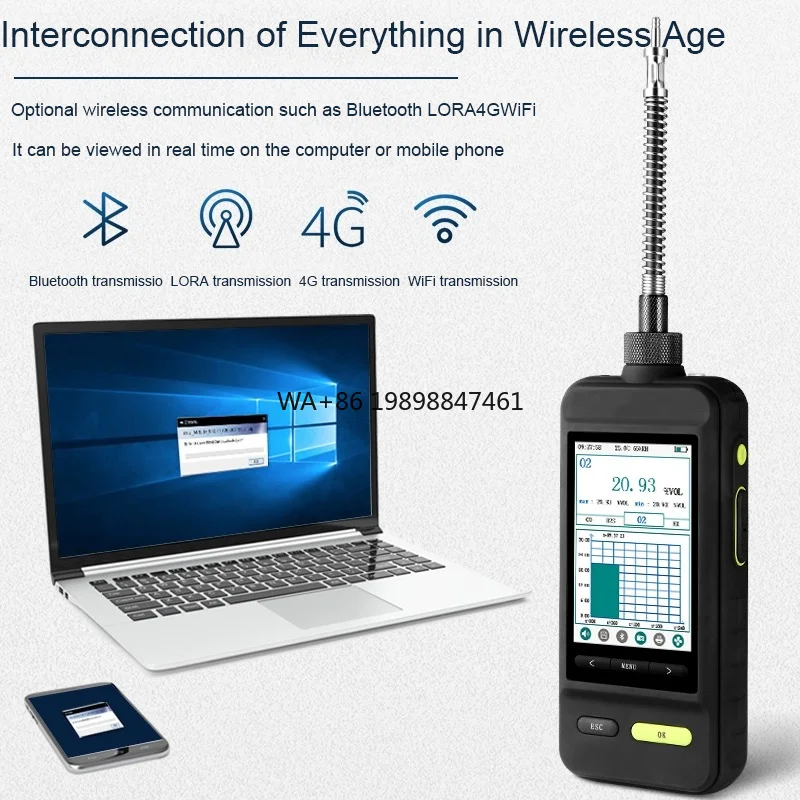 

Handheld SKZ1050E-NOX Nitrogen Oxides Tester Gas Purity Analyzer Concentration Alarm Unit