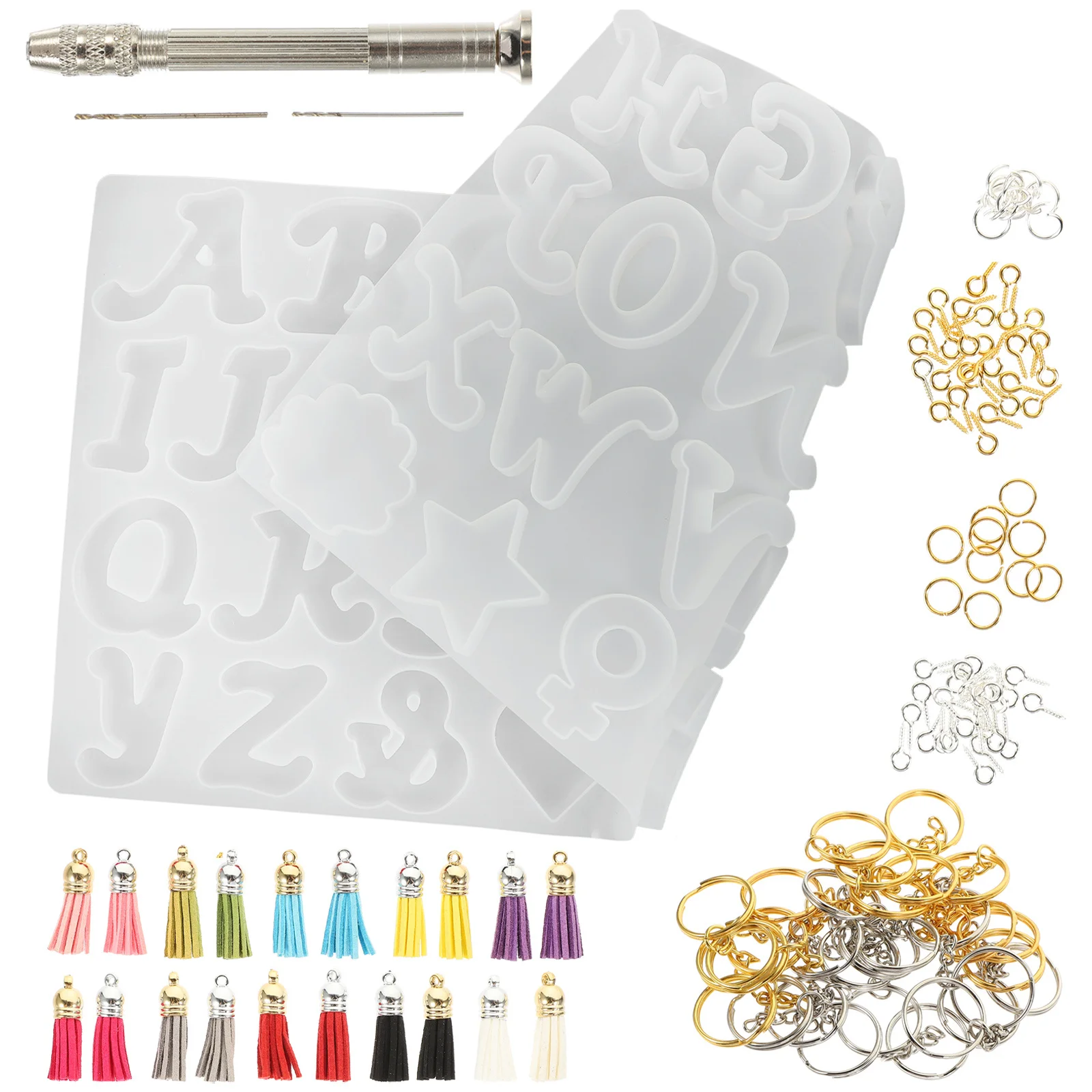 1 مجموعة 1 مجموعة الأبجدية قالب من السيليكون Diy المفاتيح قلادة الحرفية كيت مجوهرات من مادة الراتنج صنع رسائل أقراط إكسسوارات جذابة #4