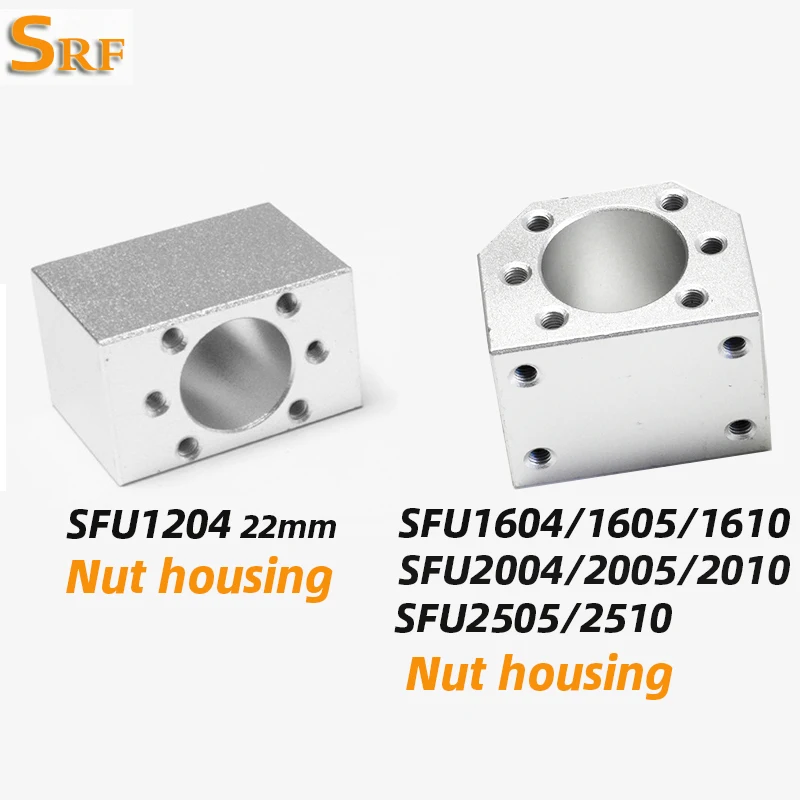 1pcs Ballscrew Nut Housing Bracket Holder for SFU1204 SFU1604 SFU1605 SFU1610 SFU2004 SFU2005 SFU2005  Cnc Router Milling Parts