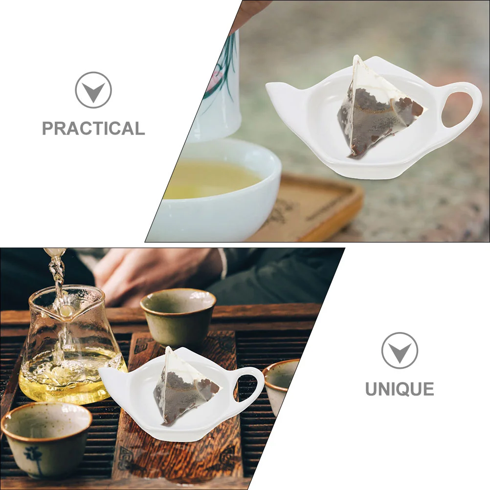 Ceramic Tea Bag Saucer Afternoon Snacks Dish Dipping Dishes Jewelry Trays Container Holder Ceramics Coffee Accessories Bowls