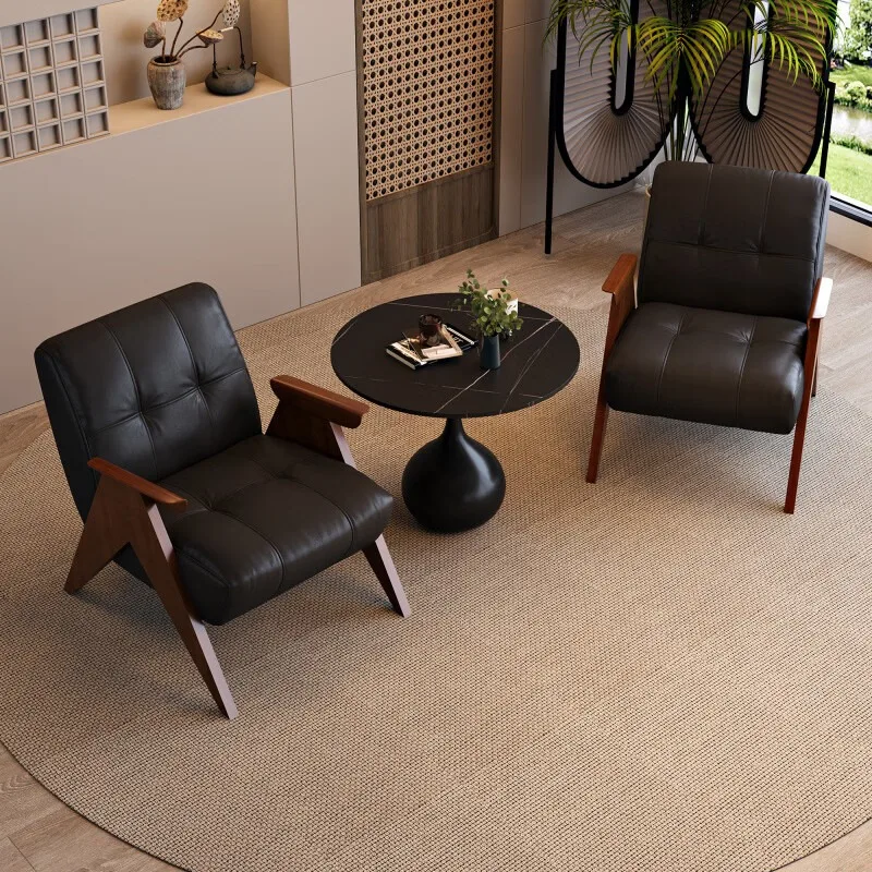 Artistic Middle Ages Design Home Furniture Sofa Chairs and Coffee Table Set for Beauty Salon and Business Negotiation