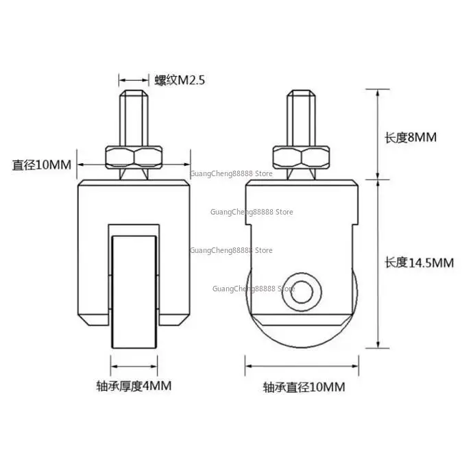 Dial Indicator Roller Probe Amplitude Ring Bicycle Circle Measuring Gauge Roller Type Measuring Needle