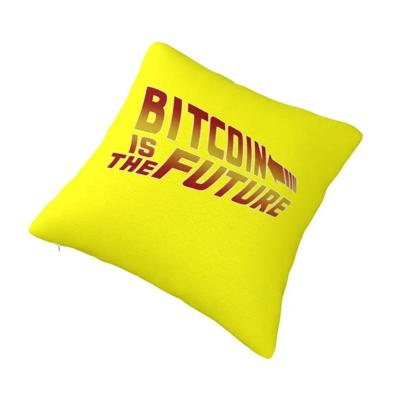 Custom Nordic Bitcoiny Is The Future Sofa Cushion Cover Soft BTC Crypto Currency Blockchain Throw Pillow Case