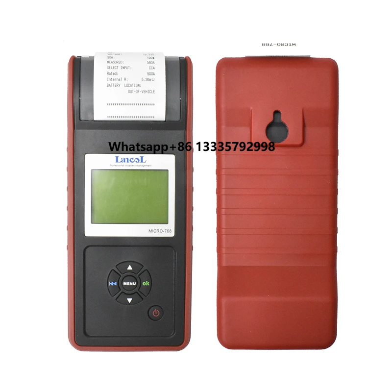 

MICRO-768A Auto Diagnostic Tool 12v 24v Car Battery Tester with Printer Language Change Feature