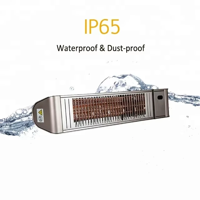 Black Grey 220V 240V 50Hz 60Hz 2000W Waterproof Infrared Electric Heater Indoor Outdoor Warming Heating Appliance Model