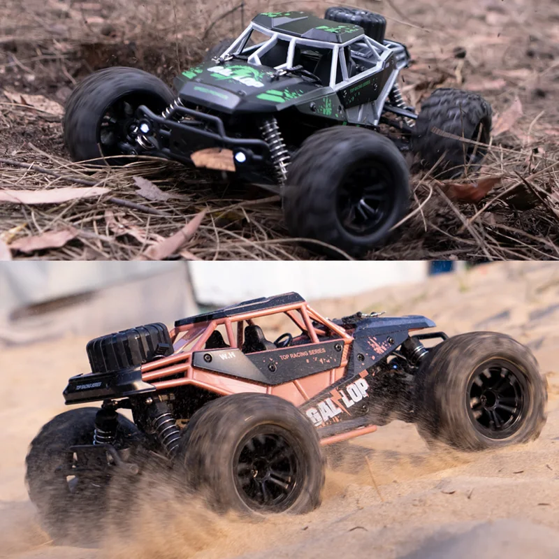 1:16 4WD RC Car 50km/h High Speed Off Road Drift Remote Control Monster Truck Toys Boys Gifts with LED Headlight