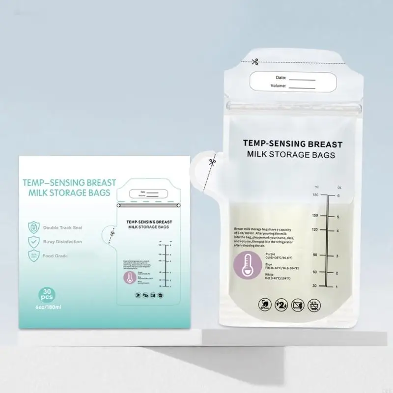 30 قطعة من أكياس تنظيم تخزين حليب الثدي بسعة 180 مل للأم المرضعة 4XBC #2