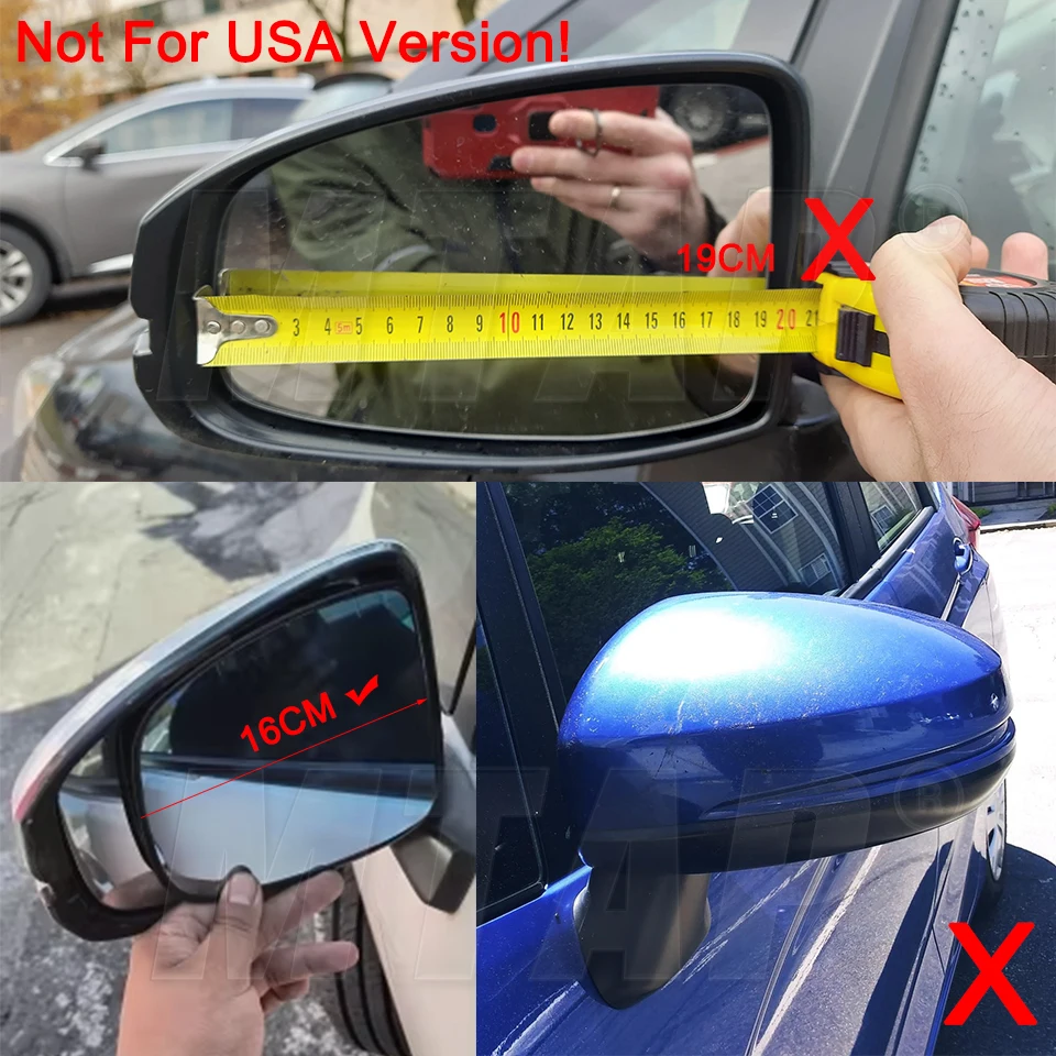 MTAP Heating Exterior Rearview Side Mirror Lens For HONDA FIT JAZZ GK5 2015 2016 2017 2018 2019 2020 CITY GM6 White Blue Glasses