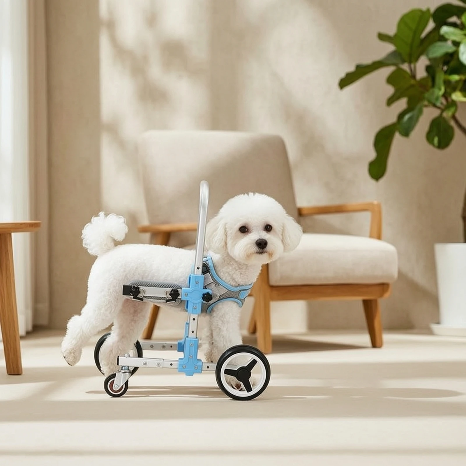 front-leg-dog-wheelchair-adjustable-pet-front-leg-wheelchair-mobility-cart-lightweight-four-wheel-for-disabled-dogs