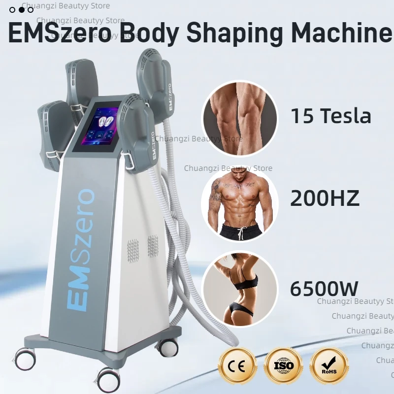 

EMSzero 6500W Body Sculpt RF 15 Tesla Machine Muscle Shaping Slimming Body Electromagnetic Stimulation Increase Muscle