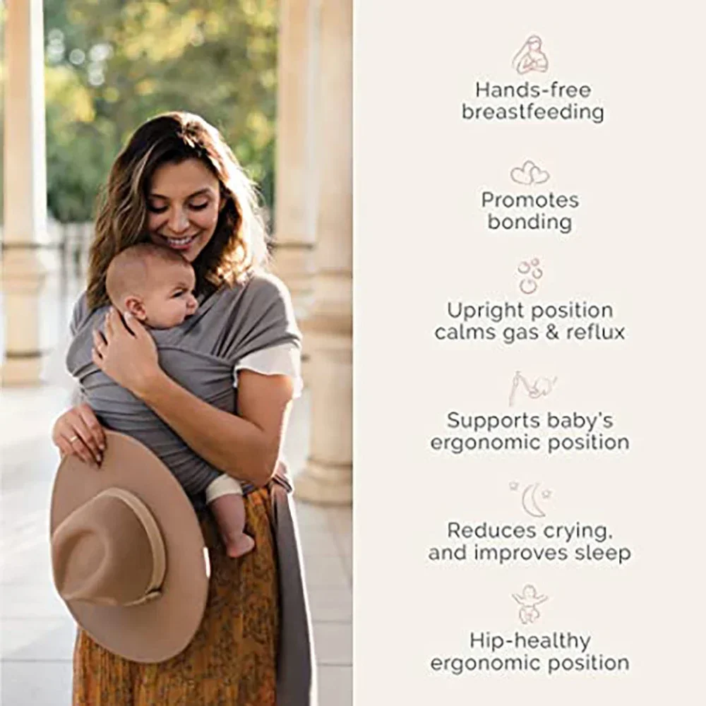 Wrap Baby Carrier Original Stretchy Infant Sling Perfect for Newborn Babies and Children Up To 35 Lbs