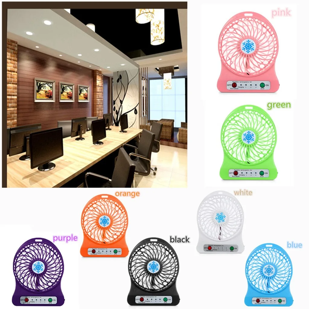 Desk Fan Mini Fan Portable Fan Usb Rechargeable Mini Fan 3 Speed Adjustable Portable Desk Fan Battery Operated Personal Fan 2026