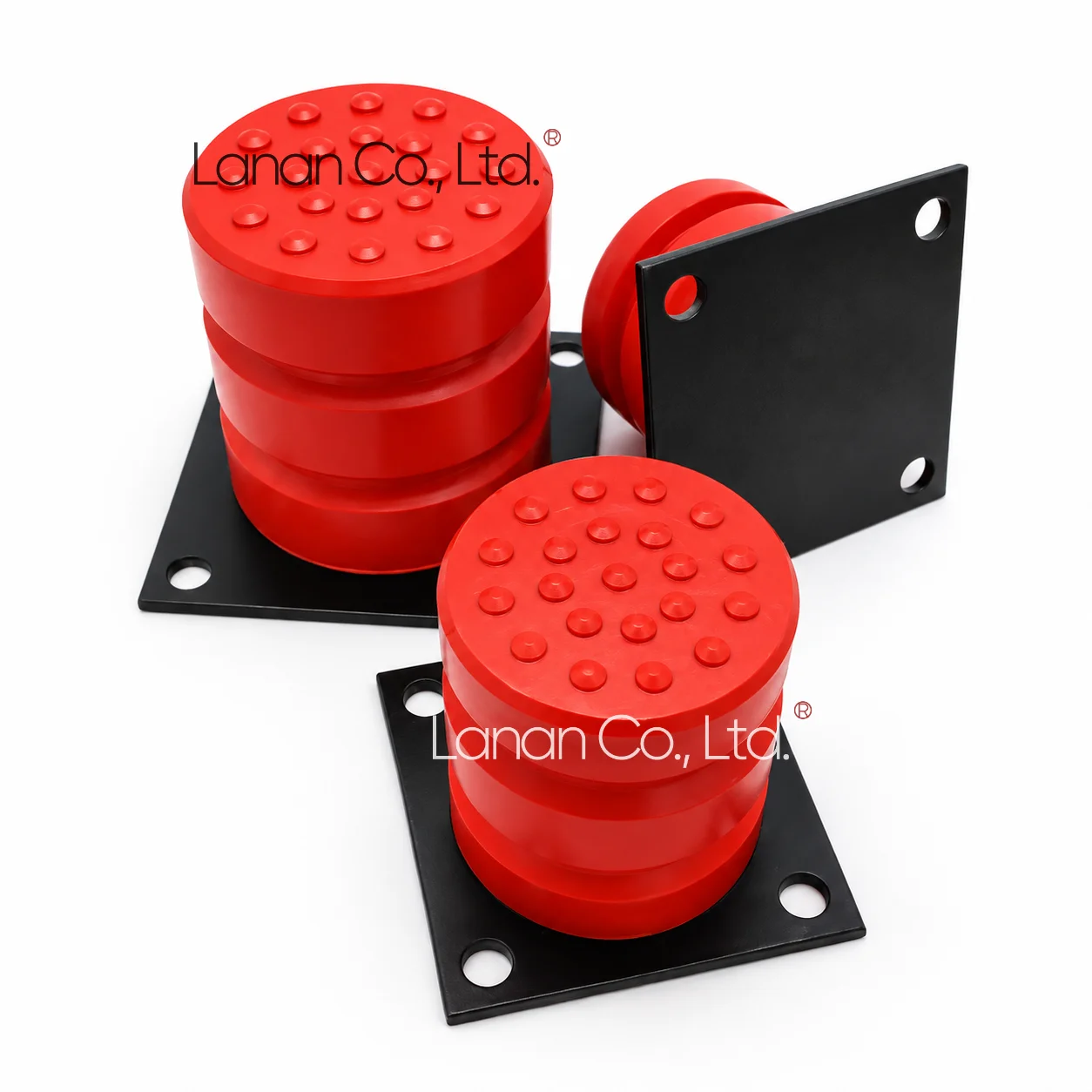 Lanan JHQ-C Polyurethane Buffer Crane Gantry Crane Corrosion-resistant Explosion-proof Anti-collision Block with Base Plate