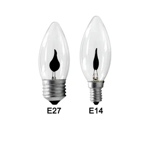 خمر إديسون لهب E27 E14 LED شمعة مصباح AC 220V 3W تأثير الرجعية وميض مصباح ضوء النار لإضاءة الديكور المنزلي أفضل 6 مبيعات لمداخن المصباح العتيقة - رقم 1