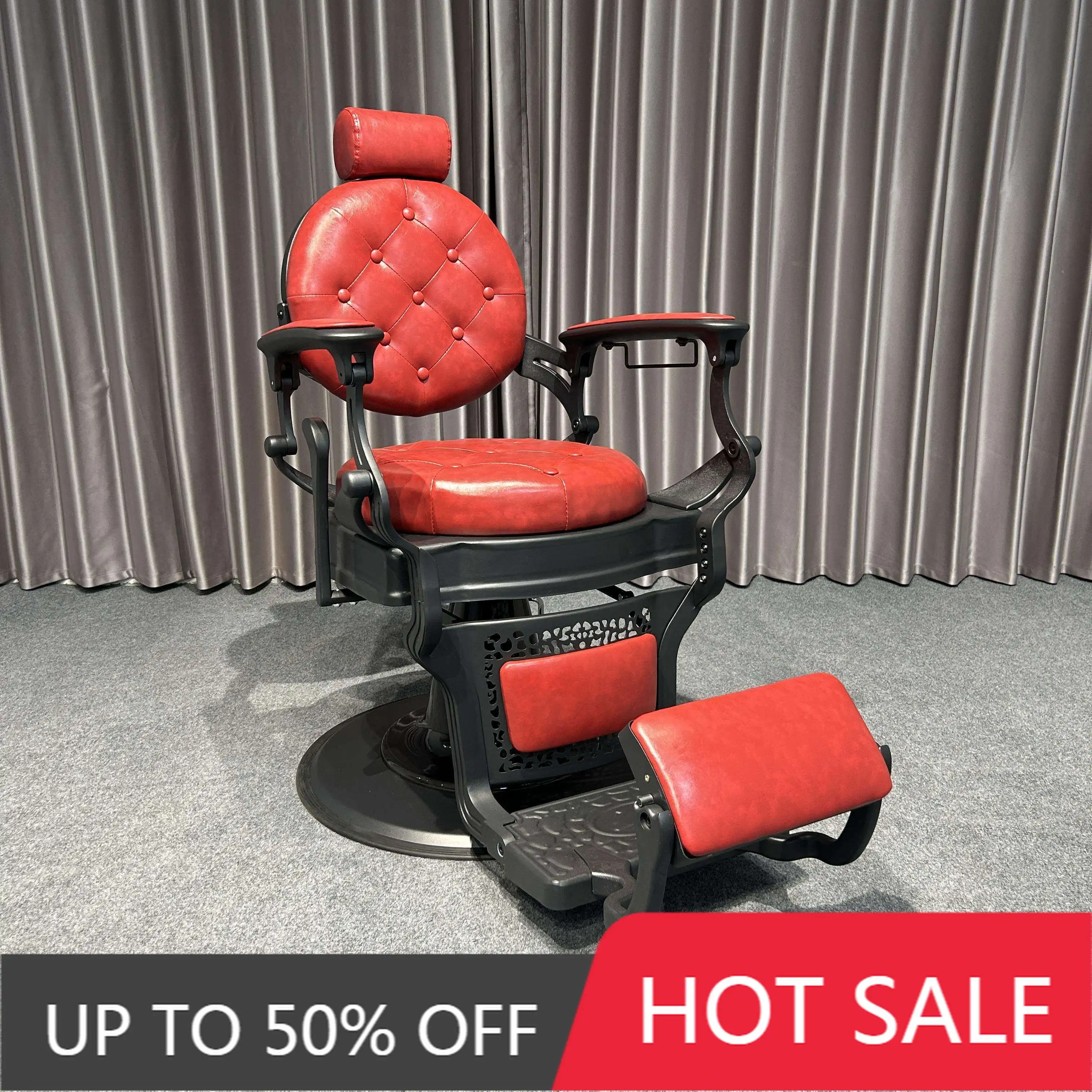 Salon Support Barber Chair Professional Rubber Equipment Lifter Barber Chair Leather Hydraulic Cadeira De Barbeiro Furniture