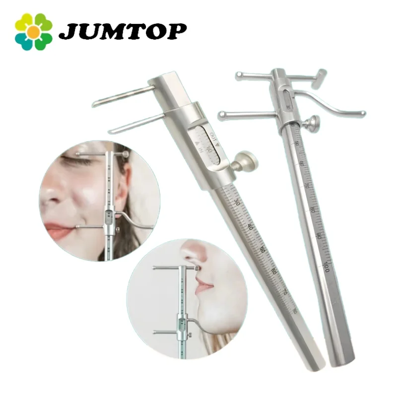 

JUMTOP Dental Orthodontic Sliding Caliper Chin Indicator Implant Measuring Gauge Caliper Ruler Dentistry Instrument Tool