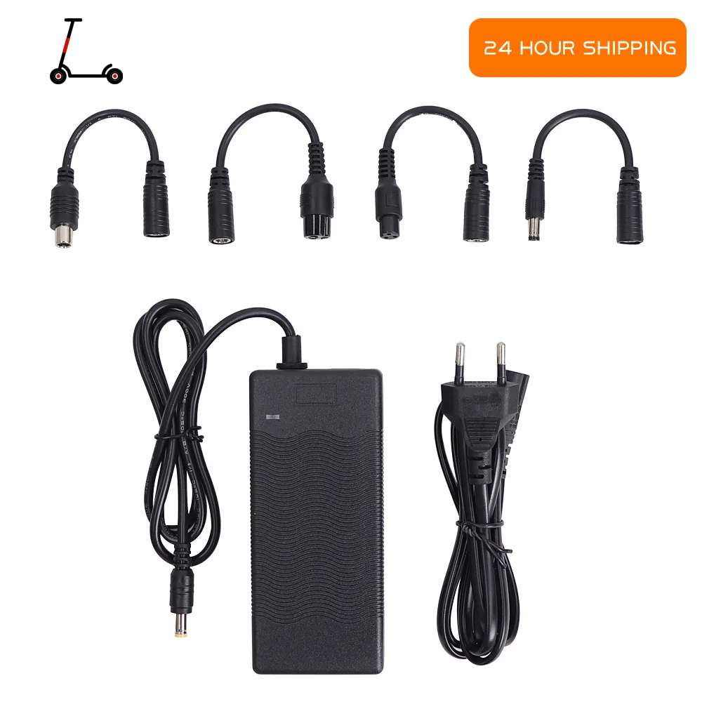 

EU/AU/UK/US Plug 42V 2A Li-ion Battery Charger Electric Scooter Durable Charger with Cable Adapter Connector Parts