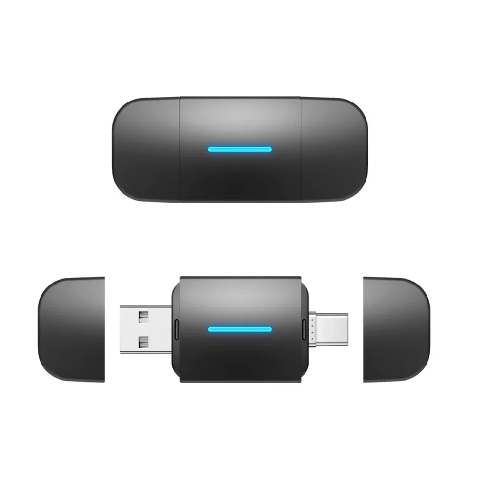 

Wired To Wireless Carplay & Android Auto 2 in 1 Dongle Bluetooth-Compatible 5.0 WiFi AI Box for Wired CarPlay Android Auto Cars