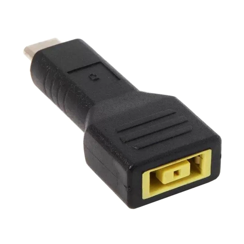45W USB Type C Male Plug to Square Interface Female PD Charger Power Supply Converer Adapter for Lenovo Laptop Thinkpads
