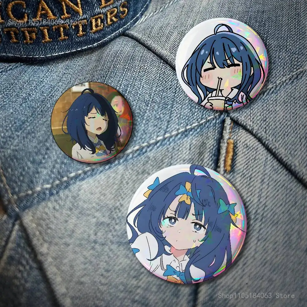 Anime A-Anna Too Many Losing H-Heroines Creative Round Badge Button Pin Bag Decor Fans Collection Friends Gift Brooch