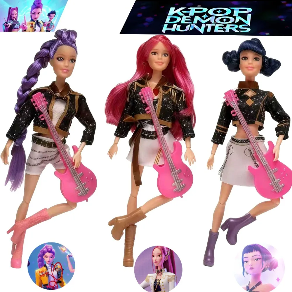 

Netflix Kpop Demon Hunters Action Figures -Derpy Tiger Sussy Rumi Mira Zoey, Colorful Lights Theme Song Toy, Fans Christmas Gift