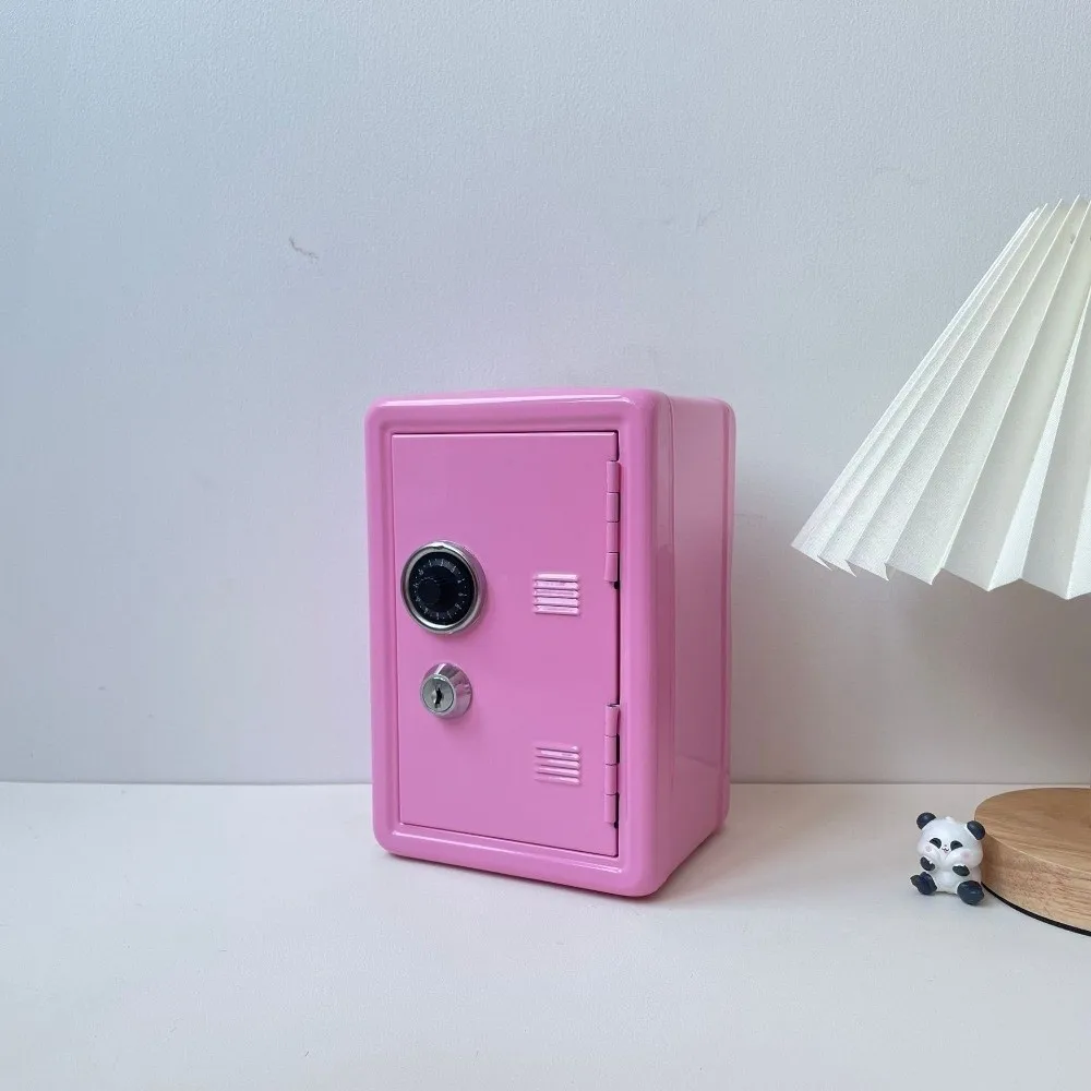 Decorative Box Password Lock Mini Safe Box Cabinet Metal Strongbox Anti-Theft Piggy Bank Household Use