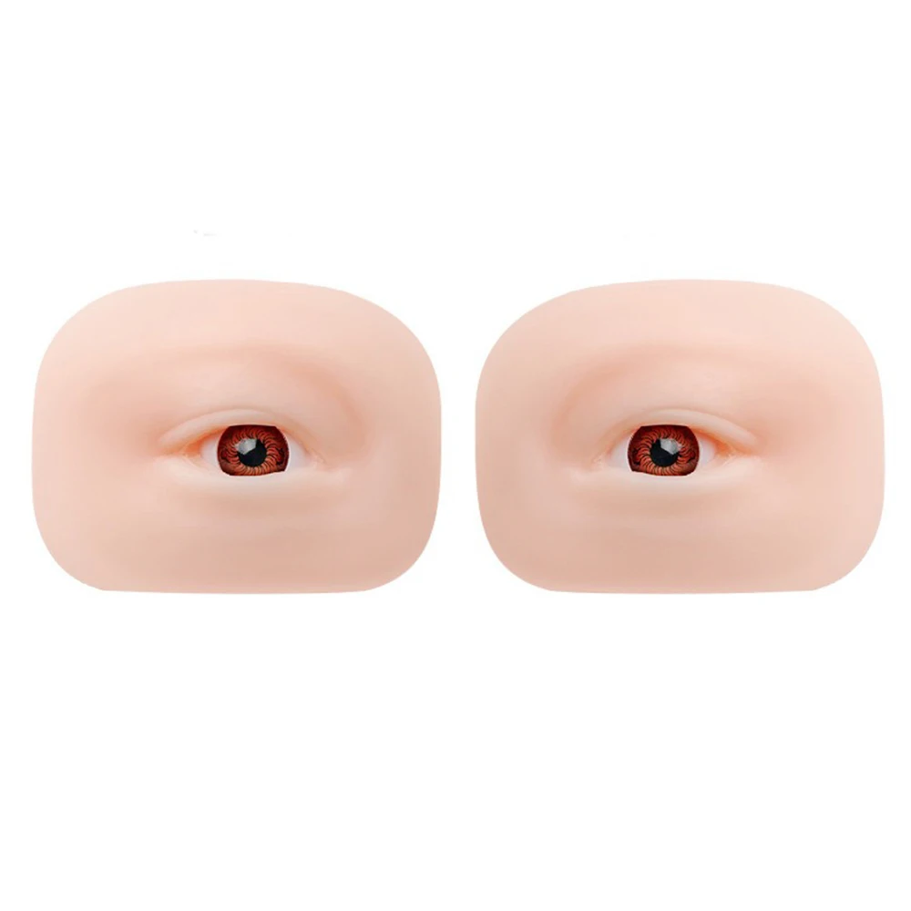 1 Pair Silicone Skin Model for Microblading Practice Eyebrow Makeup Eyelash Extension Practice Pad