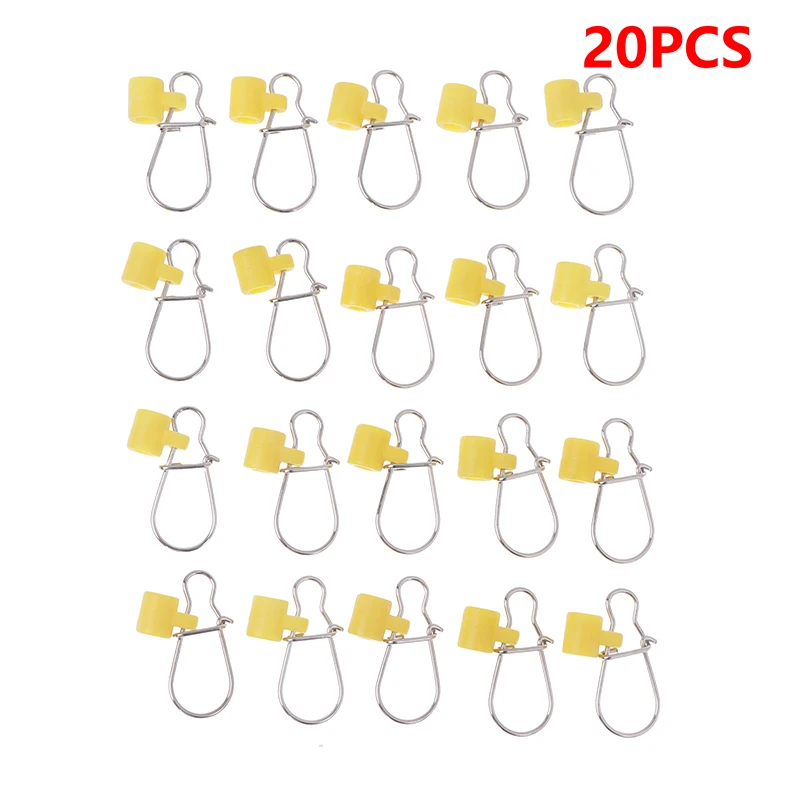 20pcs Heavy Duty Fishing Sinker Slides Fish Line Finder Slider With Duo Lock Snaps Fishing Accessories