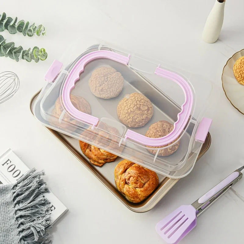 Oven Baking Plate with Lid Non Stick Roasting Trays and Portable Baking Pallet Cake Moulds Bread Making Tools Barbecue Container