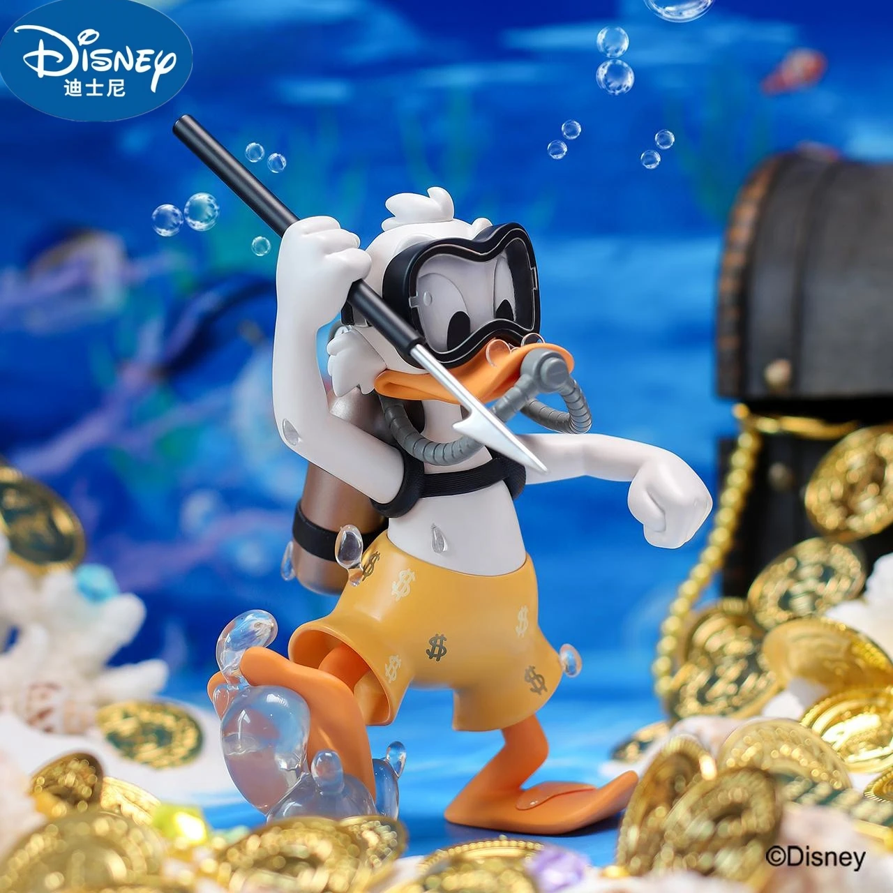 New Morstorm Moving Series Disney Diving Duck Scrooge Mcduck Trendy Toy Gifts Cute Handmade Home Desktop Decoration Gifts