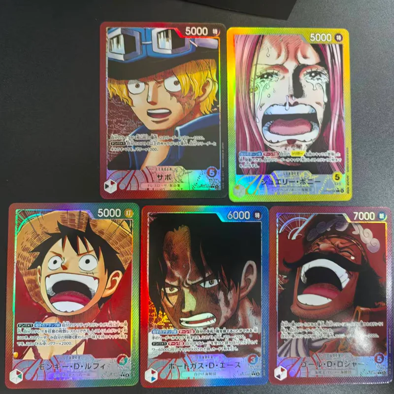 Kartu One Piece Seri Versi Jepang Op13 Monkey D Luffy Sabo Ace Gol D Roger Koleksi Kartu Anime Mainan