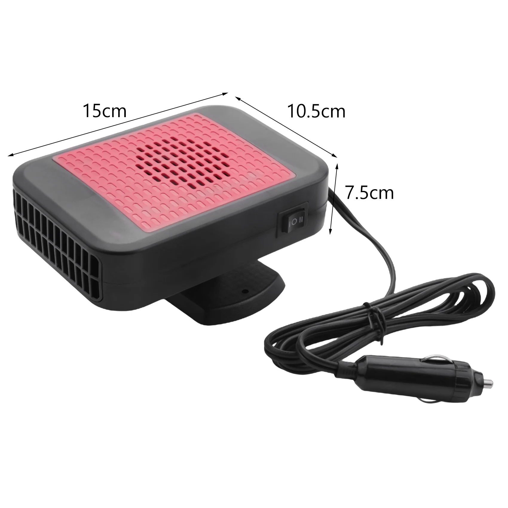 12V 200W Car Heater Electric Cooling Heating Fan Warmer Electric Dryer Windshield Defogging Demister Defroster Red