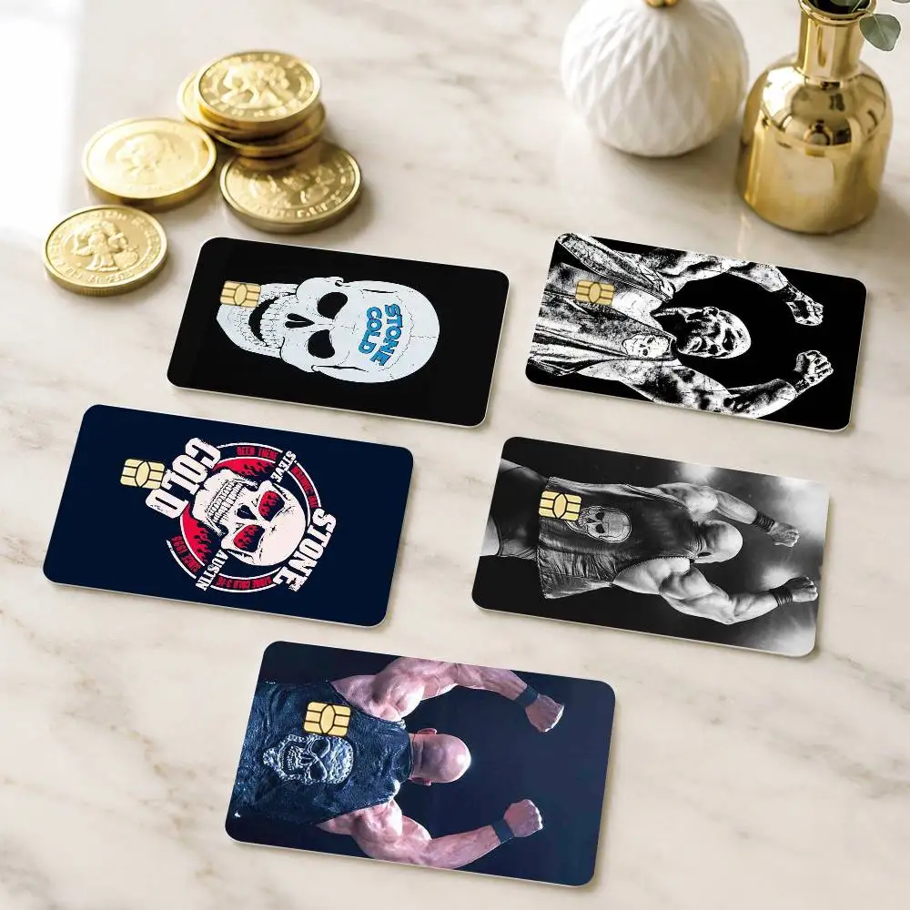 Wrestler Stone Cold Steve Austin Credit Card HD Stickers Small Chip Waterproof Sticker Game Card Decal Gift