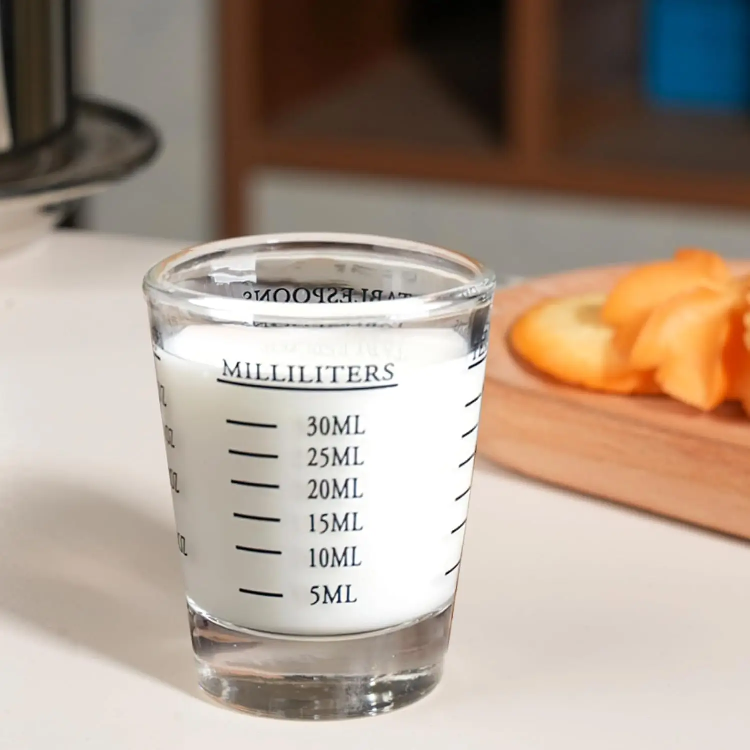 Printed Pattern Glass Measuring Cup With Scale Espresso Extraction Mug Graduated Liquid Cup For Coffee Health Liquid Measurement