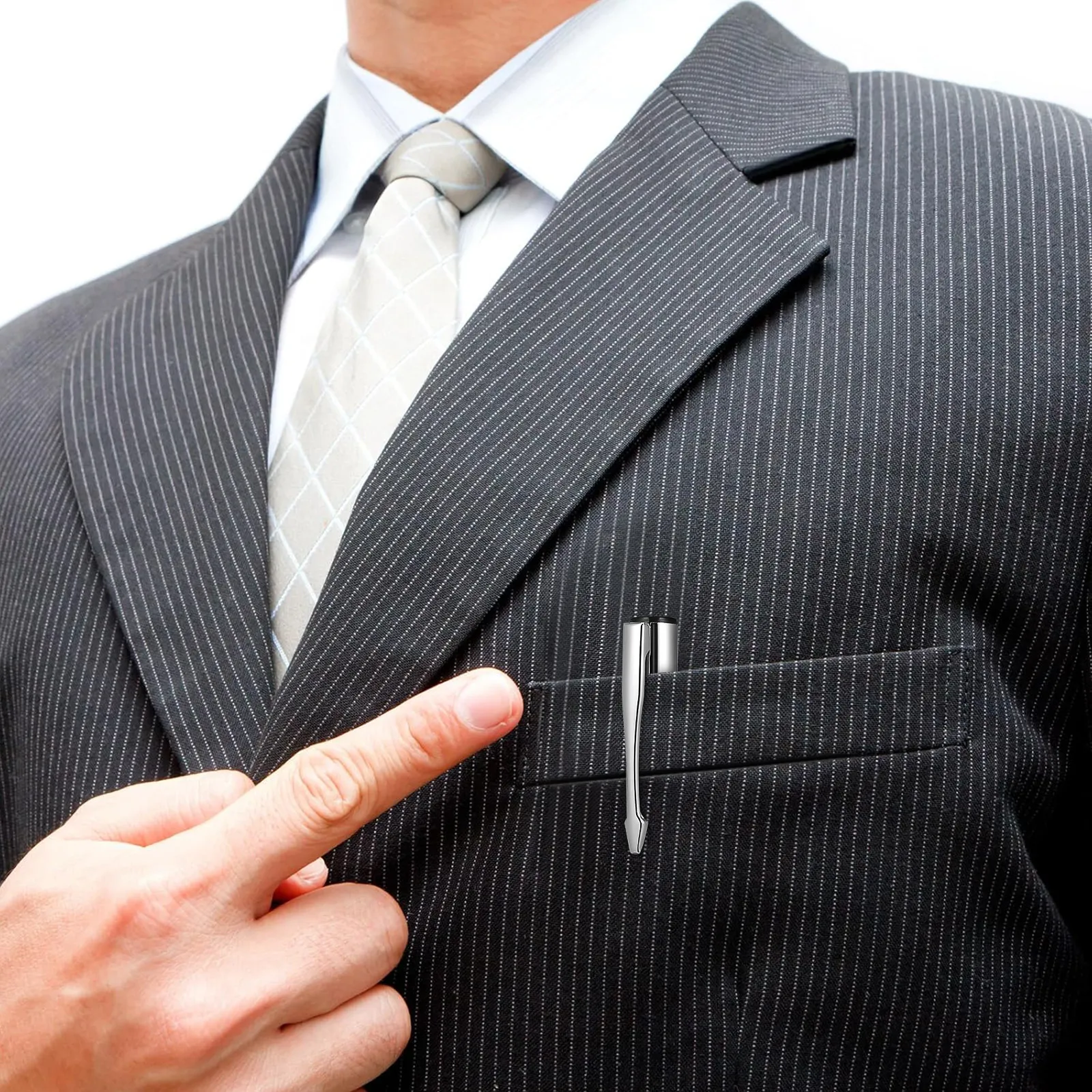 

Набор из 6 металлических выдвижных шариковых ручек с тонким наконечником для школы, офиса и бизнеса, с плавным письмом и клипом