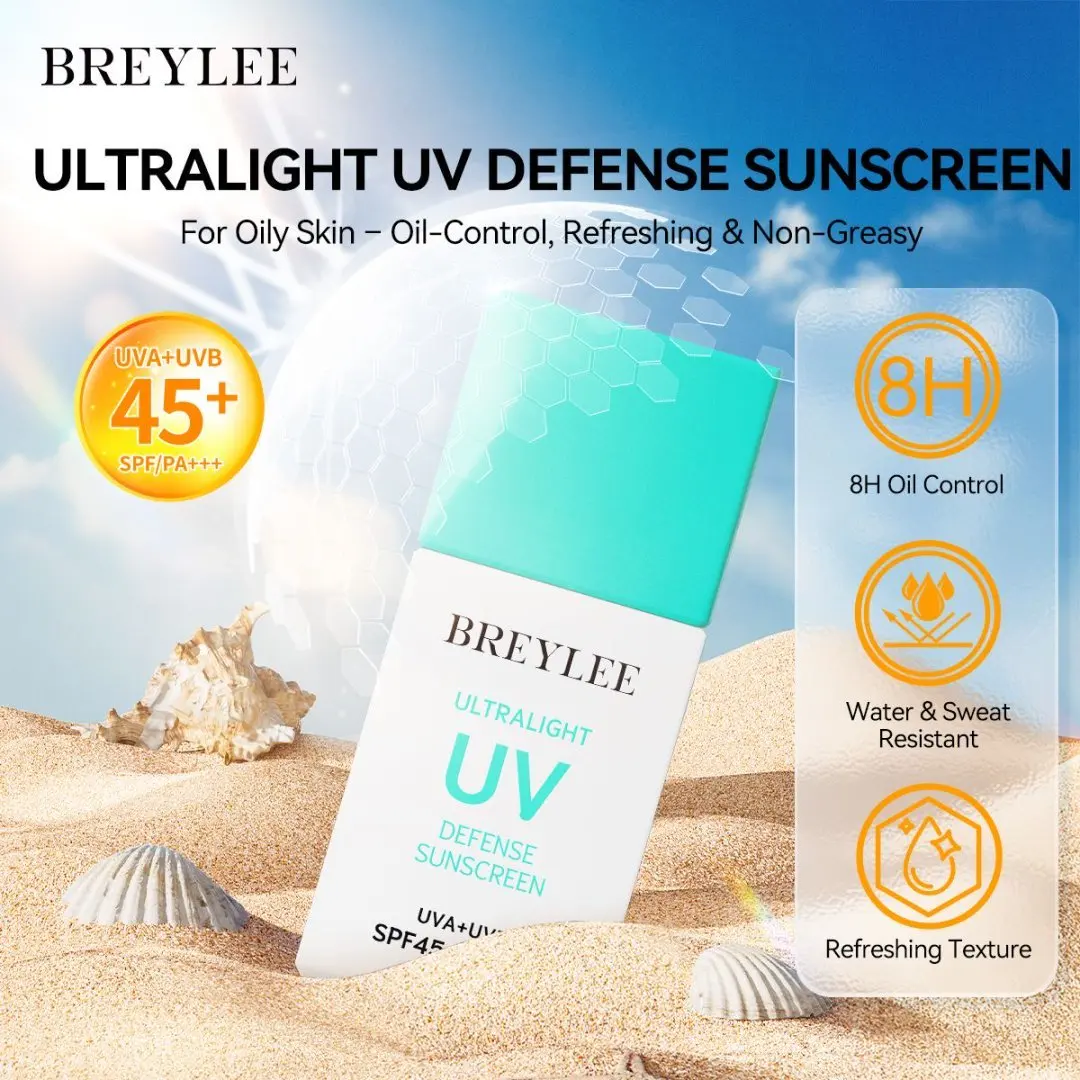 

Солнцезащитный крем BREYLEE ULTRALIGHT UV DEFENSE UVA + UVB SPF45+ / PA+++ Освежающий и дышащий водостойкий крем для тела 30 мл